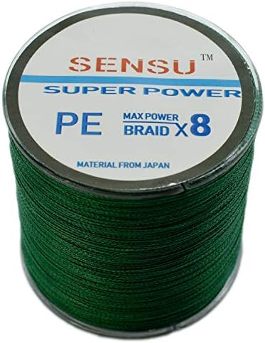 Sensu Superpower Braided Fishing Line - Abrasion Resistant Braided Lines โ Incredible Superline โ Zero Stretch โ Smaller Diameter โ A Must-Have!