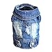 SILD Pet Clothes Dog Jeans Jacket Cool Blue Denim Coat Small Medium Dogs Lapel Vests Classic Hoodies Puppy Blue Vintage Washed Clothes