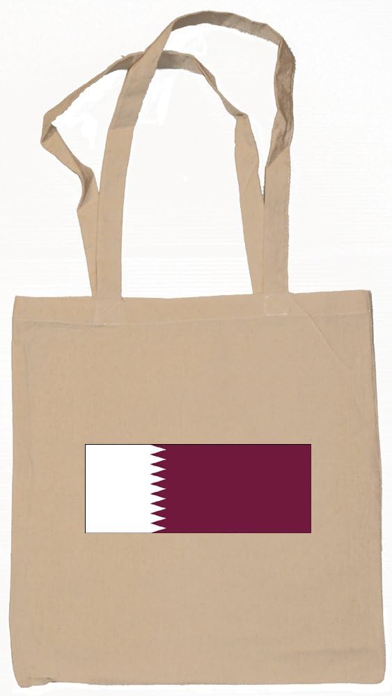 Qatar Qatari Flag Tote Bag Natural