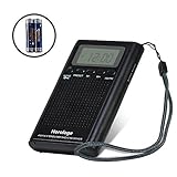AM FM Pocket Radio,Portable Digital Radio Alarm Clock with 3.5mm Earphone Jack and Supporting Stereo Mode for Bedroom,Outdoor