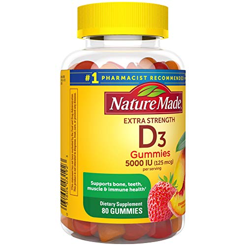 Nature Made Extra Strength Vitamin D3 5000 IU (125 mcg) per serving