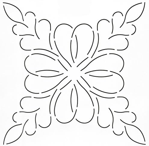 Quilting Creations Feathered Hearts Quilt Stencil, 12"