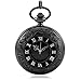 WZC Antique Black Double Display Quartz Movement Roman (Black Double Display)