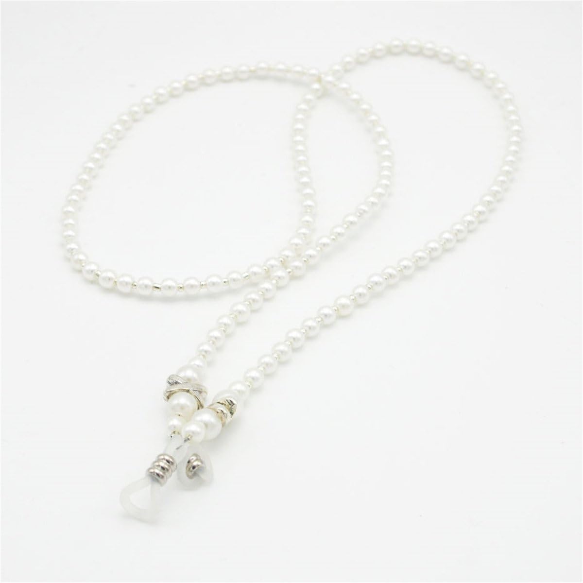 Maxloom Women Pearl beaded Fashion Glass Chain Ivory Sungalss Holder 70cm