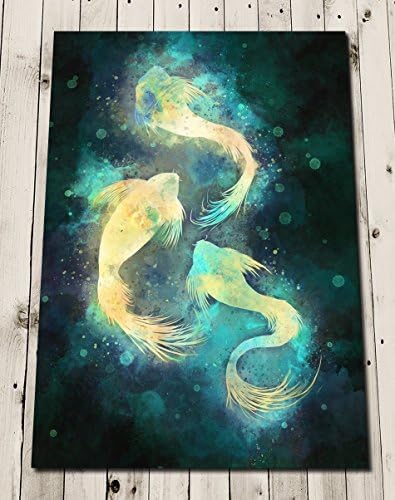 Art Prints Abstract - Watercolour Style Painting Print - Sea Fish Decorative Wall Art