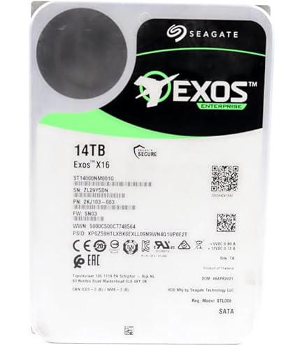 【ジャンク】SEAGATE Exos X16 12TB SATA Amazon.com: Seagate Exos X16 ST12000NM001G 12 TB Hard Drive