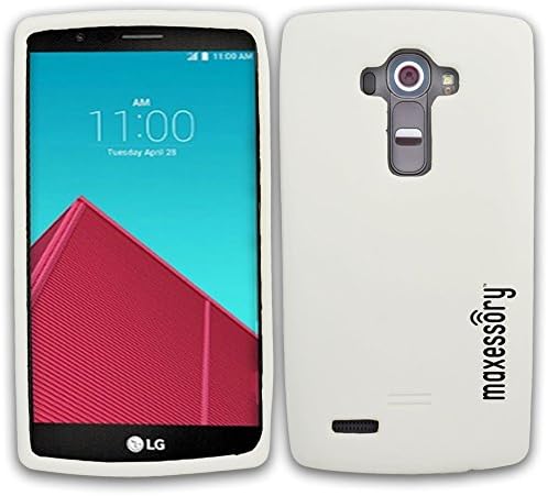 LG G4 Case, G4 Cover, Maxessory Casual White Cover Flex Matte Flexible Gel Silicone Rubber Phone Case Skin for LG G4