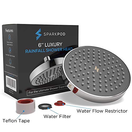 SparkPod Shower Head High Pressure Rain Luxury Modern Look Easy