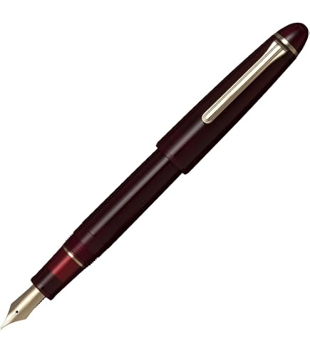 Amazon.com : Sailor Fountain Pen Profit Casual Gold Trim Red Bold