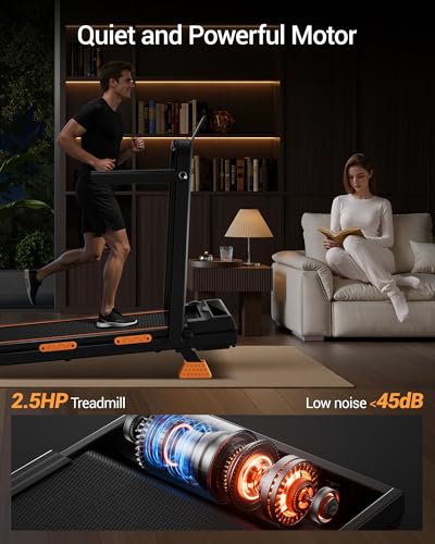 Folding Treadmill with 16% Incline, 3 in 1 Foldable Treadmill, Under Desk Walking Pad for Home Office, 10KM/H, 2.5HP Quiet Motor Portable Running Machine with Remote & LED Display, 136KG Capacity