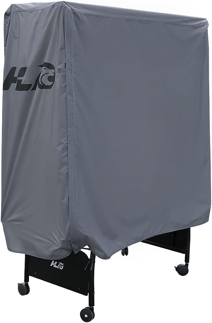Table Tennis Table Cover, Waterproof, Windproof, Anti-UV, Heavy Duty Rip Proof 600D Oxford Fabric Ping Pong Table Cover, Indoor/Outdoor (155×75×152cm)