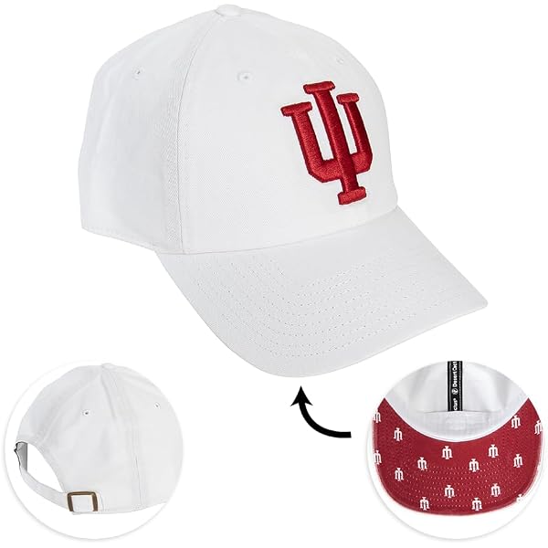 Desert Cactus Indiana University Hoosiers Baseball Cap - Adjustable Leather Strap, Embroidered, Red