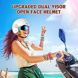 Open Face Motorcycle Helmet with Wind Anti-Scratch
