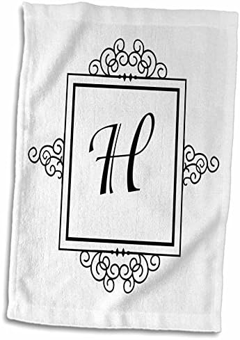 3d Rose Initial Letter H Monogrammed Fancy Black And White Typography Elegant Stylish Personalized Towel 15 X 22 Multicolor Buy Online At Best Price In Uae Amazon Ae
