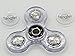 Crystal LED Light Fidget Spinner with Switch Plastic EDC Hand Spinner For Autism and ADHD Relief Focus Anxiety Stress Toys Gift (Crystal)