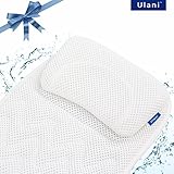 Full Body Bath Pillow Mat by Ulani [Original, Extra-long, Luxury Spa Cushion/Bathtub mat + Head Pillow] Large Non-Slip Suction Cups, Neck, Shoulder & Tailbone Support, Quick Dry, Anti-bacterial
