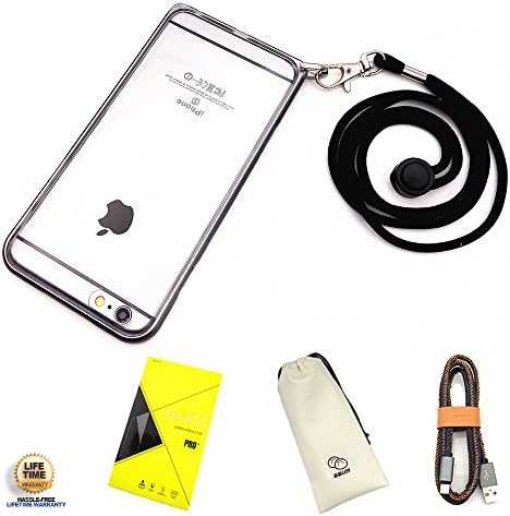 iPhone 6 Plus Carrying Case with Neck Strap for Apple 5.5-inch 6s Plus (Space Gray)