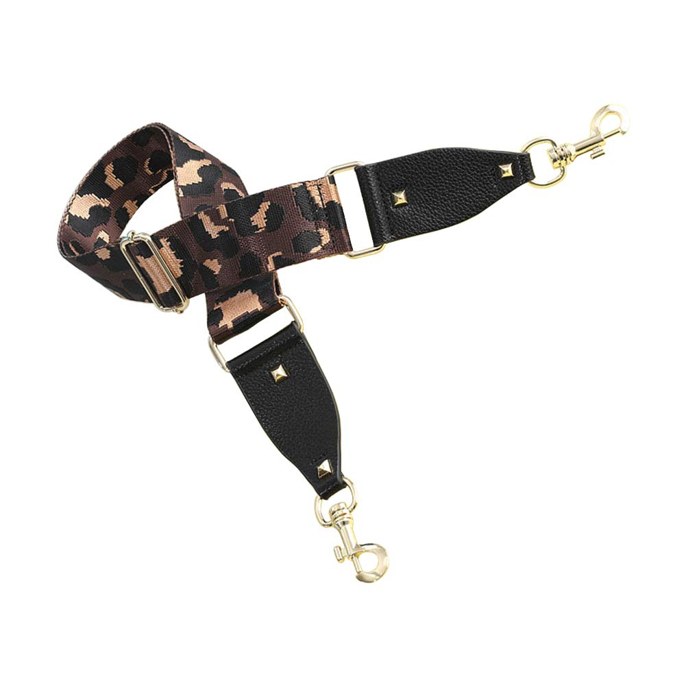 Amorar Replacement Shoulder Bag Strap Fashion Leopard Pattern Wide Shoulder Strap Adjustable for Tote Bag and Messenger Bags