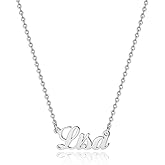 Hidepoo Lisa Jewelry Necklace – Personalized Name Pendant Necklace, Dainty Lisa Name Necklace Chain Jewelry Gifts for Women
