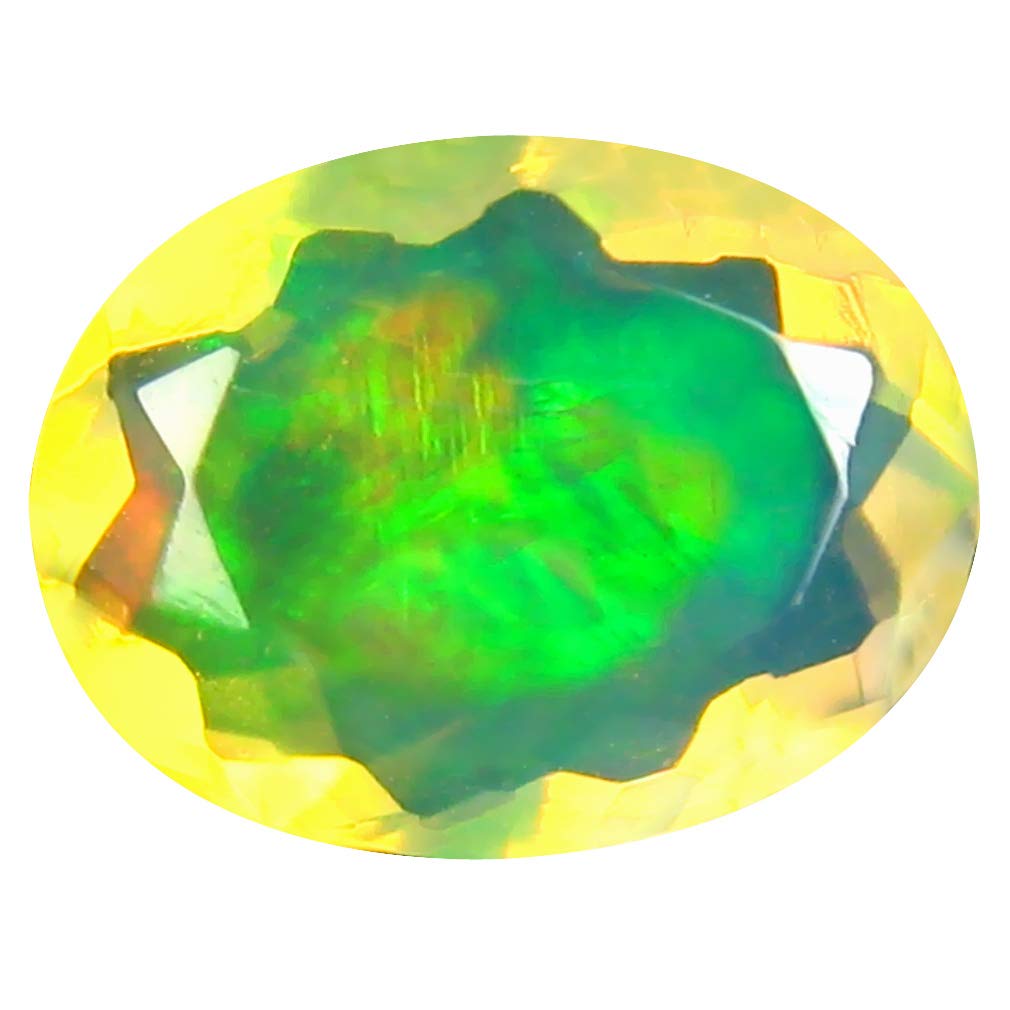 2.21 ct Oval Cut (12 x 9 mm) Un-Heated Transparent Quality Ethiopian Welo Rainbow Opal Natural Loose Gemstone
