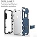 Z-Roya iPhone 7s Case, [Robot-Bear] Dual Layer Protective Hybird Armor Case[Slim Fit] Advanced Shock Absorption Protection with Kick-Stand Feature for Apple iPhone 7/7s-GTXA07B-Black Blue