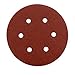 POWERTEC 180 Grit, 25 PK, 6 Inch Sanding Discs – Hook and Loop, 6-Hole Aluminum Oxide Orbital Sander Pads, Woodworking & Paint Round Sandpaper for Random Orbital, Air, Pneumatic & DA Sanders (45218)
