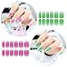VIWIEU Full Nail Art Stickers Decals Glitter Nail Polish Wraps 72PCS for Women Girls Kids, Self Adhesive Gradient Cocktail Nail Strips Fake Nail Decoration for Thanksgiving Christmas New Year