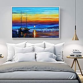 Floating Framed Canvas Wall Art for Living Room, Bedroom Scenery Canvas Prints for Home Decoration Ready to Hang - 16x24 inches