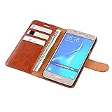 Galaxy J5 Case Wallet,J5 Leather Case,Galaxy J5 Wallet Case,Leafbook [Card Slot] Premium PU Leather Flip Cover for Samsung Galaxy J5 Case with Card holder(2016), Brown