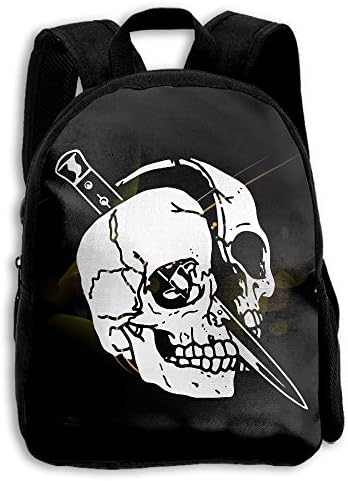 A Skeleton Head Cut By A Knife Unisex Full 3D Printed School Shoulder Bag Kids' Backpacks For Children