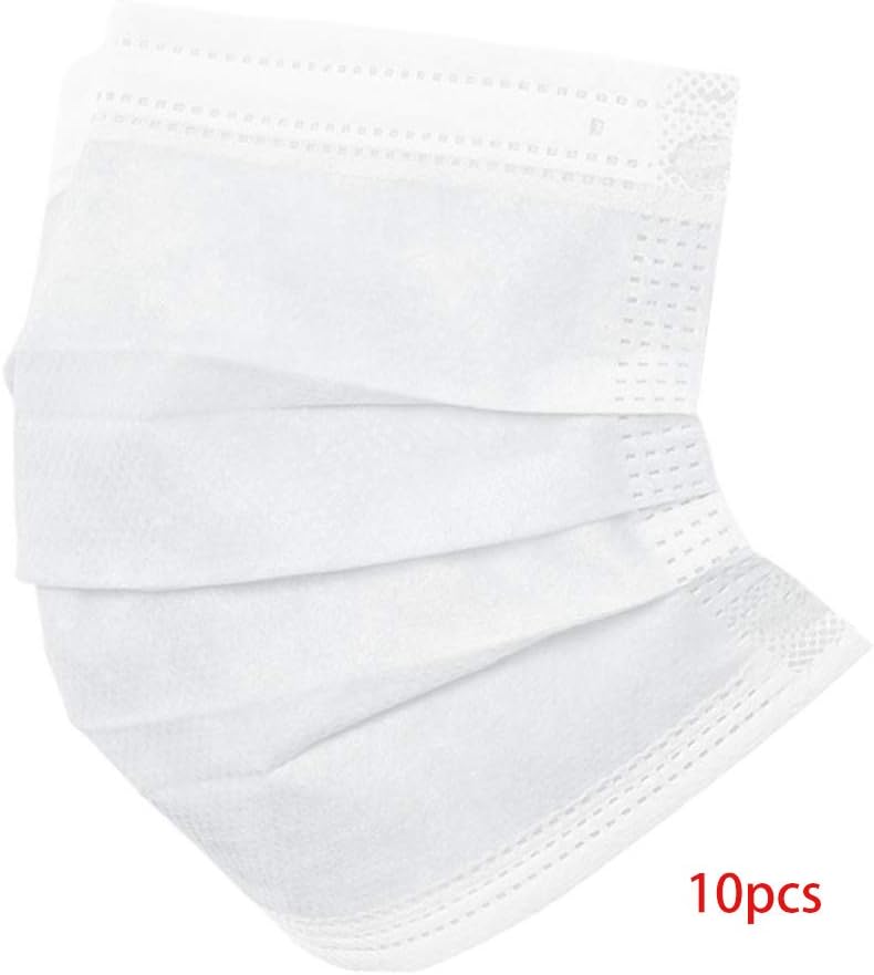 ESden 10pcs 3-Ply Disposable Earloop Face Masks Dental Nail Health
