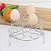 2-Pack Egg Steamer Basket Rack Trivet, Stainless Steel Egg Cooker Rack, Multipurpose Vegetable Steamer Rack Stand for Instant Pot and Pressure Cooker, Egg Slicer Free (6.12.7)