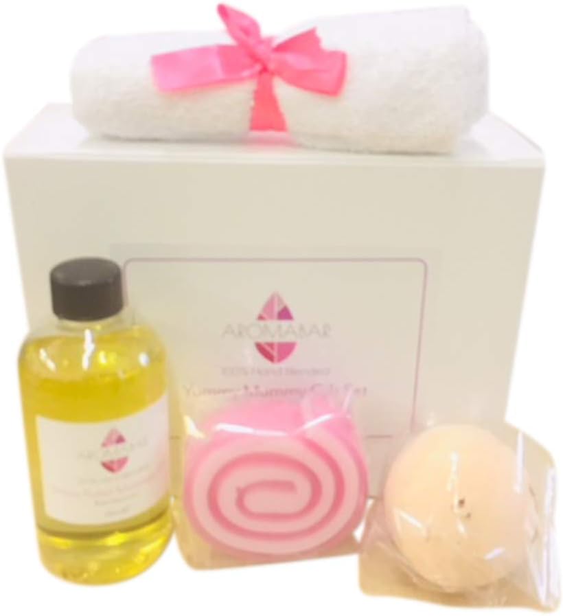 Aromabar Yummy Mummy Gift Set including Rose Geranium Massage Oil