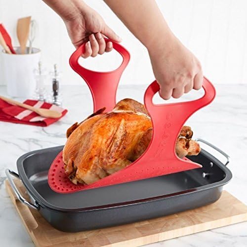 Gr8 Home Reusable Non Stick Silicone Chicken Turkey Meat Lifter Mat Roast Ham Kitchen Tool Gadget