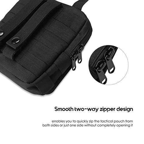 ProCase Tactical Admin Pouch - MOLLE Compatible EDC Organizer For Tools & Gear, Black