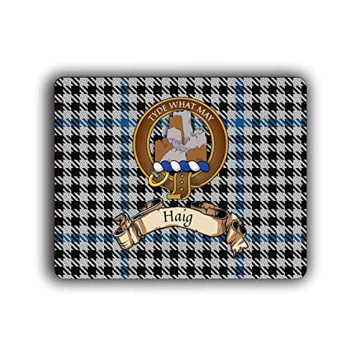 Scottish Clan Haig Tartan Crest Computer Mouse