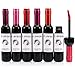 MS.DEAR 6 Pcs Wine Liquid Lipstick Lady Long Lasting Make Up Gloss Matte Lip Sticks Wine Bottle Cover, Best Gift Kit Ideas for Girlfriends, Women, Moms((1 Set)