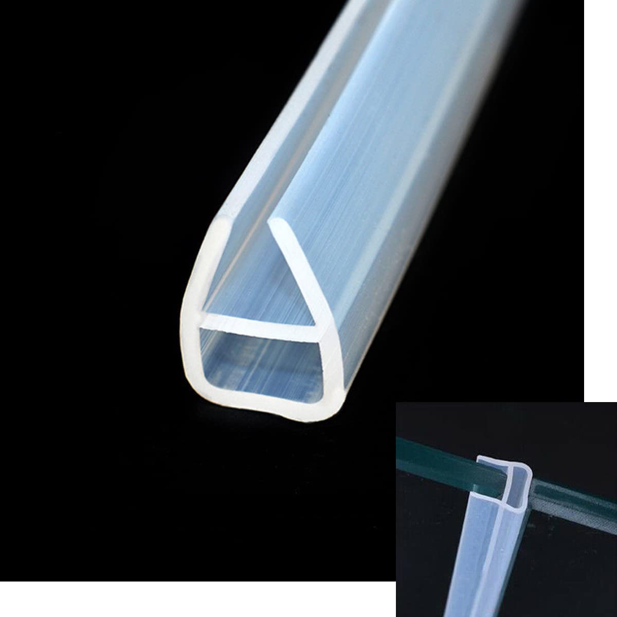 Shower Door Seal Strip,Mairuker Shower Door Bottom Seal Strip U-Type ...