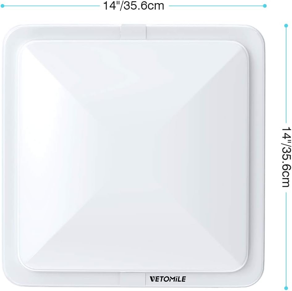 VETOMILE RV Roof Vent Lid Cover 14 inch Universal White Cover Lid for Motorhome Trailer RV Camper 2 Pack: Home Improvement