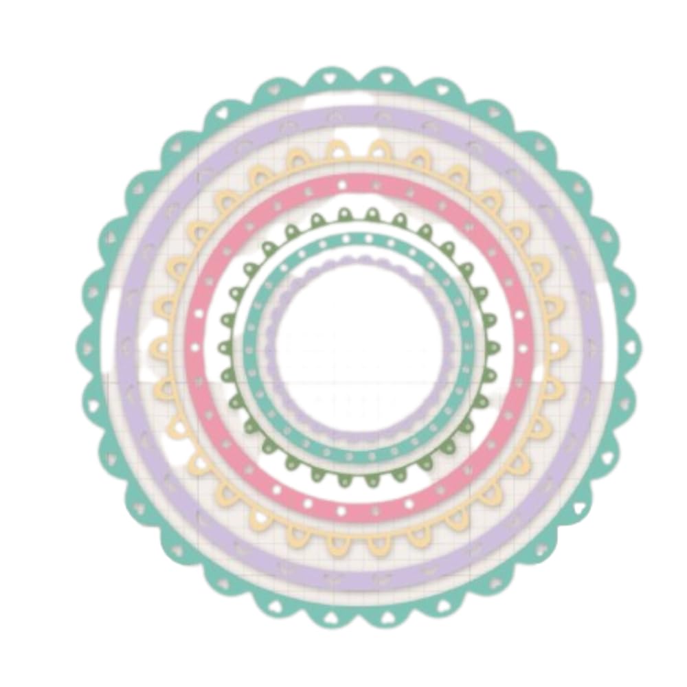 Craftelier - Essential Cutting Dies Set for Scrapbooking and Crafts | Creative Circles Shape - Approx Diameter between 4.7cm and 14.5cm