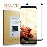 [2-Pack] Galaxy S8 Screen Protector, Tempered Glass Screen Protector [9H Hardness][Anti-Scratch][Anti-Bubble][3D Curved] [High Definition] [Ultra Clear] for Samsung Galaxy S8 Black … B07B6KLK4K