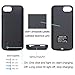 Cofuture iPhone 7 Battery Case, 5500mAh Power Bank Portable 200% Extra Battery Charger Charging Case Support Lightning Headphone with Pop-up Holder Lightning Port Input, iPhone 7 8 Black