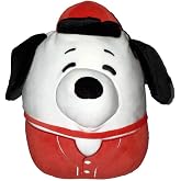 Squishmallows 8" Peanuts Snoopy in Baseball Uniform