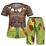 AmzBarley Maui Boys Cartoon Comfy Loose 2 Piece Tees and Shorts Sets Moana Age 5-6 Years Size 6