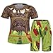 AmzBarley Maui Boys Cartoon Comfy Loose 2 Piece Tees and Shorts Sets Moana Age 5-6 Years Size 6