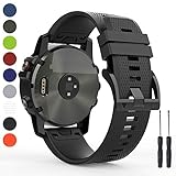 HUMENN 22mm Band Compatible with Garmin Fenix 5, Soft Silicone Sport Watch Strap Replacement for Fenix 5 Plus, Garmin Instinct, Forerunner 935, Approach S60, Quatix 5(Not Fit Fenix 5X/5S)