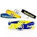StarLight Silicone Wristband Bracelet - 5PCS Assorted Color - One of The Five is Adjustable (Curry)
