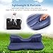 ANCHEER Multifunctional Inflatable Car Mattress, Car Inflation Bed, Travel Air Bed Camping Car Back Seat, Extra Mattress,with Repair Pad, Air Pump for Travel (Blue-Black)