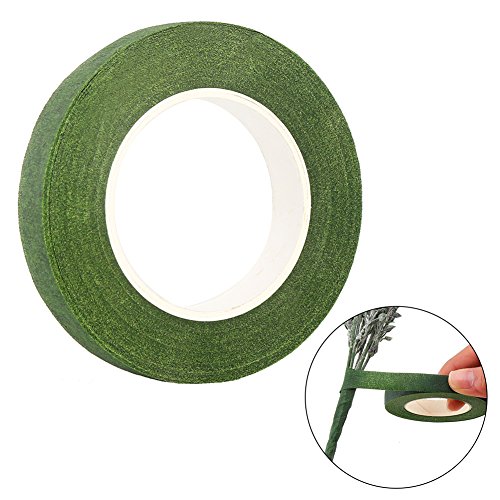 LOKIPA Dark Green Floral Tape 1/2” Wide Floral Tape 30 Yards Floral Arrangement Accessories for Bouquet Stem Wrap Wedding Bouquet Flower