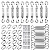 TooTaci 1/8" Turnbuckle Wire Tensioner Kit for Wood